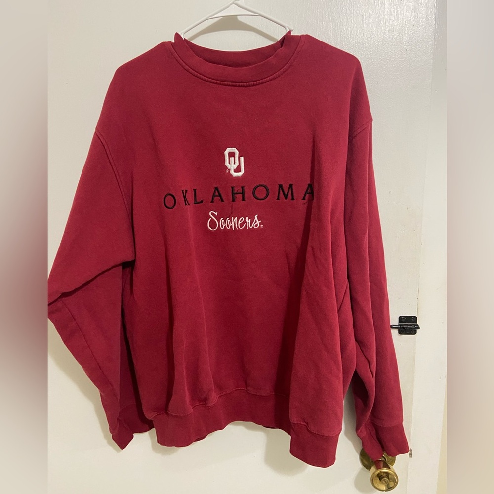 Oklahoma Sooners Crimson Crewneck Sweatshirt women’s XL